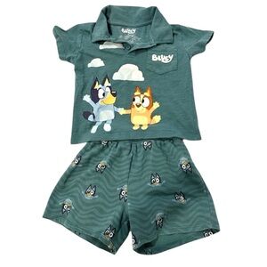 Bluey Boy Shorts & Shirt Set 2 Toddler Bluey Bingo Characters Boy Toddler Set
